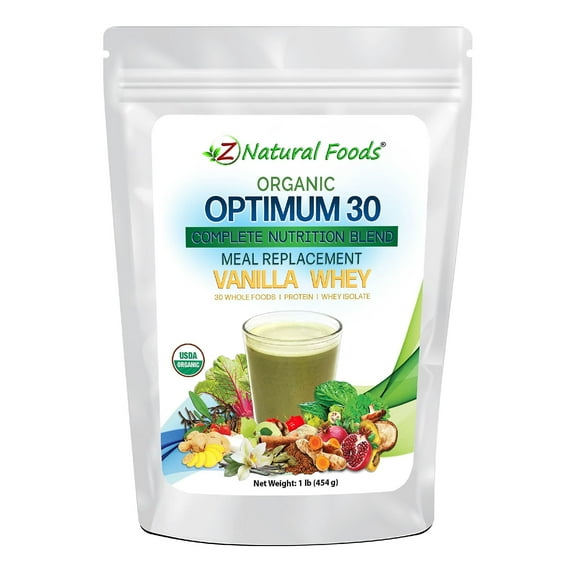 Optimum 30 Organic Vanilla Whey Meal Replacement Powder