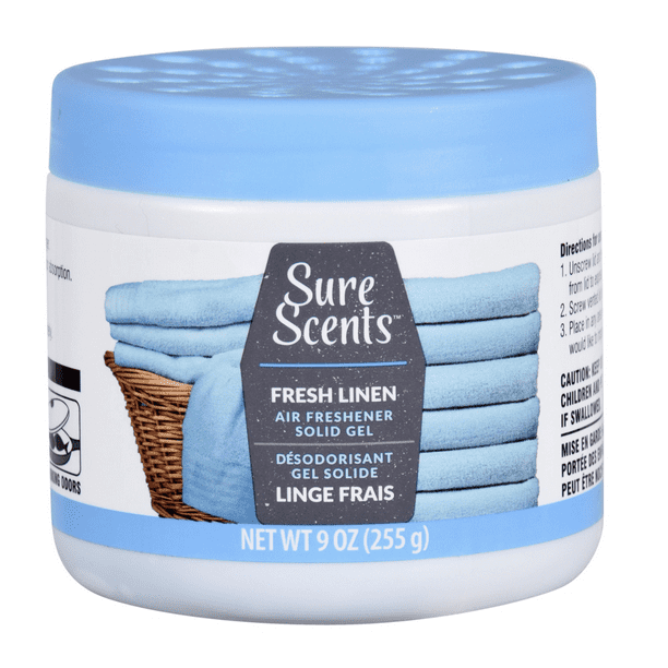 Solid Gel Air Fresheners 9 oz Fresh Linen Odor Eliminator Gel