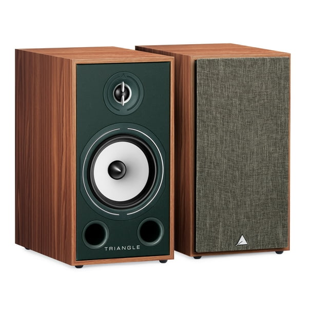 Triangle Borea BR03 Hi-Fi Bookshelf Speakers Pair (Green Oak) for Home Theater Systems or Music, 100 W Power High Efficiency Horn-Loaded Tweeters, Excellent Realism, Fast - Walmart.com