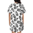 thumbnail image 4 of Womens Pajama Sets With Pocket, Light Bulb vintage black Lounge Sets Short Sleeve Sleepwear PJ Sets for Women, 4 of 6