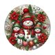thumbnail image 2 of Letrero circular de madera con diseño de muñeco de nieve navideño para dormitorio, sala de estar, decoración del hogar, adornos navideños, cuadros colgantes., 2 of 6