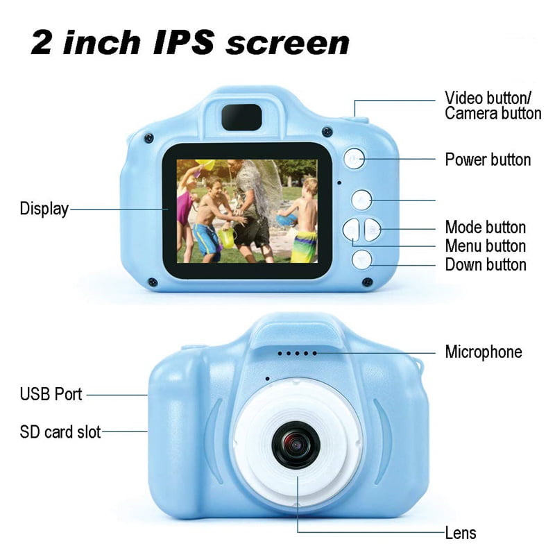 Kids Camera,1080P 40MP 2.0 Inches Screen Toddler Digital Camera for Boys and Girls Anti-Drop Children Camera for Birthday Toy Gifts 4-14 Year-Old with MP3-Player Soft Silicone Case,32GB SD Card 
