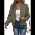 thumbnail image 2 of Chaqueta Informal de Mujer con Cuello Alto y Cremallera, Ideal para Otoño. Conjuntos con Bolsillos. Verde L, 2 of 9