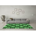 thumbnail image 3 of Ahgly Company Indoor Square Abstract Emerald Green Modern Area Rugs, 3' Square, 3 of 4