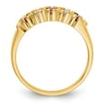 thumbnail image 2 of 14K Yellow Gold Ring Band Wedding Diamond Round Ruby Red, 2 of 3