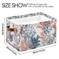thumbnail image 4 of Yayeee Canvas Storage Basket with Handles for Shelves Fabric Bins Closet Organizer, White Sea Plants, 4 of 8