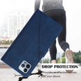 thumbnail image 6 of Jiahe Cover Case for iPhone 14 Pro, Wallet Case with Card Holder, Adjustable Crossbody Lanyard PU Leather Kickstand Card Slots Magnetic Flip Cover Case 6.1 Inch, Blue, 6 of 10