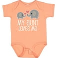 thumbnail image 3 of Inktastic My Aunt Loves Me Niece Nephew Elephant Boys or Girls Baby Bodysuit, 3 of 5