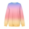 thumbnail image 4 of Jsaierl Womens Sweatshirts Cute Gradient Graphic Sweatshirts Round Neck Casual Pullover Tops Oversized Long Sleeve Shirts Womens Sweatshirts, 4 of 5