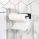 thumbnail image 3 of Soporte para toallas de papel debajo del gabinete, estante multiusos de acero inoxidable negro mate, fácil de instalar, ahorra espacio para el baño de la cocina, soporta hasta 6 libras, soporte para, 3 of 5