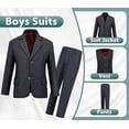 thumbnail image 2 of Lycody Boys Suits 3 Piece Slim Fit Suit Set Dresswear Ring Bearer Outfit for Boy, 2 of 6