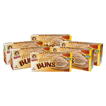 Little Debbie Honey Buns, 6 Big Pack Boxes, 54 Individually Wrapped Pastries