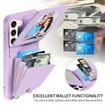 thumbnail image 2 of Dteck for Samsung Galaxy S21+ Plus Case with RFID Blocking Card Holder, Galaxy S21 Plus Crossbody Wallet Case Shockproof Purse PU Leather Protective Back Cover 6.6 Inch,Purple, 2 of 9