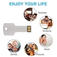 thumbnail image 4 of RAOYI Lot de 10 Clé USB 2 Go USB 2.0 en Métal en Forme de Clé Clé Mémoire Clé USB Clé USB - Argent, 4 of 6