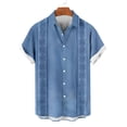 thumbnail image 4 of Guluxicc Men's Beach Tops Button Down Collared Short Sleeve Shirts Regular Fit Summer Vacation Outdoor Casual Tops, 4 of 6
