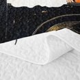 thumbnail image 5 of Homewish Halloween Haunted House Truck Bed Spread Queen, Gnome Pumpkin Queen Coverlet Set, Black Orange White, 3-Piece 1 Bedspread and 2 Pillowcases, 5 of 7