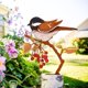 thumbnail image 3 of Pájaros de metal decorativos únicos con diseño grueso, arte de pared de metal resistente a la intemperie para jardín, decoración de exterior de alta calidad, silueta de pájaro, diseño elegante, 3 of 4