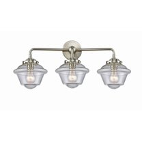 284-3W-SN-G534 Innovations Lighting Oxford - 3 Light Bath Vanity-9 Inches Tall and 25.5 Inches Wide-Brushed Satin Nickel Finish-Seedy Glass Color