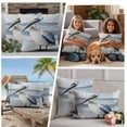 thumbnail image 5 of Outdoor Waterproof Pillow Covers Coastal Beach White Pelican Decorative Throw Pillow Protectors,Pillowcase Cushion Cases for Patio Sofa Garden Couch,20x12in,Pack of 2, 5 of 9