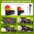 thumbnail image 3 of 50 pcs Drip Irrigation Emitters Drip Emitters for 1/4" Drip Irrigation Tubing Adjustable 360 Degree Water Flow Irrigation Drip Heads Drip Irrigation Spray Emitters for Flower Plant Watering System, 3 of 10