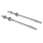 2 Pieces 316 Stainless Steel Expansion Sleeve Anchors Anchoring Nuts Setscrews10mm Concrete Rust Proof Hardware M10x180