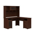 thumbnail image 1 of Bush Furniture Cabot L Shaped Desk with Hutch in Harvest Cherry, 1 of 11