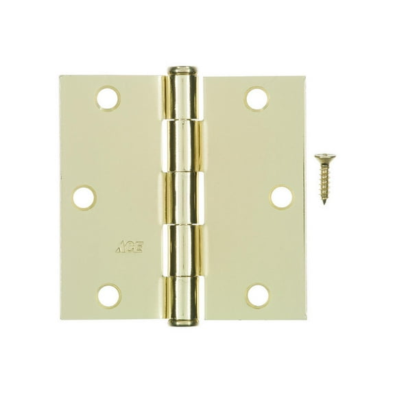 Hampton 01-3550-190 Residential Door Hinge 3-1/2" L Bright Brass Bright Brass