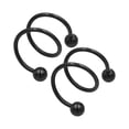 thumbnail image 2 of CILENON Womens Earrings Women'S Earrings Fashion Earrings Double Hoop Earrings Women'S Creative Earrings Geometric Dangles Crystal Earrings Women'S Earrings (Black,One Size), 2 of 6