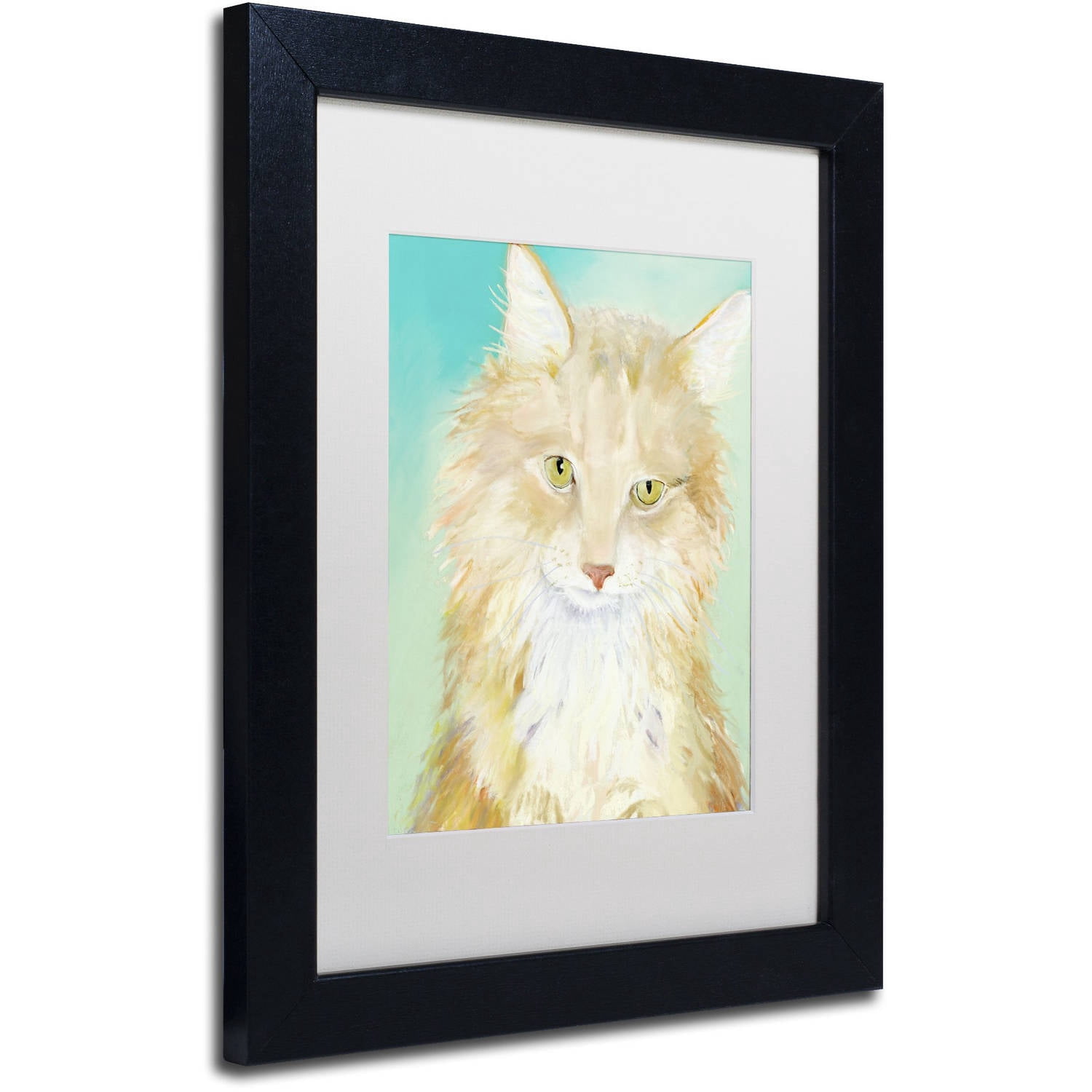 Trademark Fine Art "Willard" Canvas Art by Pat Saunders-White, White Matte, Black Frame