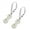 White, variant on Blue Synthetic Opal Infinity Lever Back Earring Sterling Silver