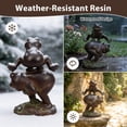 thumbnail image 3 of The Growing Ground Frog Garden Statue, Hand-Painted Jumping Frog Decor for Indoor & Outdoor Use, Yard, Lawn, Patio, Dark Bronze, 3 of 9