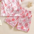 thumbnail image 5 of felwors Toddler Baby Satin Pajamas Set, Long Sleeve Button-Down Sleepwear PJs Girls,Pink,18-24 Months, 5 of 6