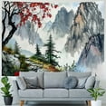 thumbnail image 4 of Fenyluxe  Japanese Tapestry, Cherry Blossom Tapestry, Asian Japanese Wall Tapestry, Nature Landscape Tapestries for Bedroom Living Room Home Decor 40x30inch, 4 of 6