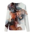 thumbnail image 5 of Pompotops Hauts Amples à Col Rond pour Femmes, T-Shirts Imprimés Décontractés à Manches Longues en Solde, 5 of 5