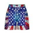 thumbnail image 4 of Moxiu Women American Flag Shorts 2025 Casual Summer 4th of July Drawstring Shorts with Pockets Comfy Beach Patriotic Shorts Multicolor,XXL, 4 of 5
