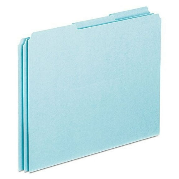 Pendaflex PN203 Blank Tab File Guides, 25 pt. Blue Pressboard, 1/3 Cut, Letter Size, 100/box