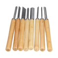 thumbnail image 1 of 8Pcs Wood Turning Chisels HHS Groove Parting Tools Set Woodworking Carving Gouge Accessories, 1 of 5