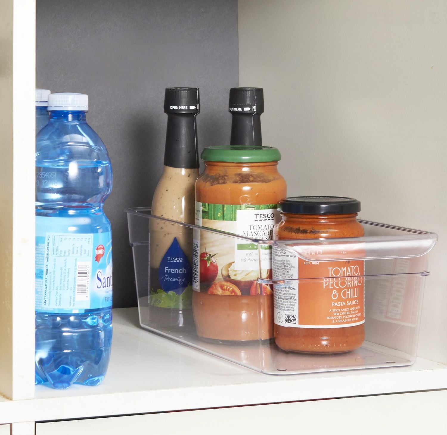 Mainstays Small Fridge Organizer, Clear Fridge Storage Bin - Small