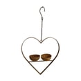 thumbnail image 2 of YAMB Hollow Heart Shaped Iron Bird Feeder, Rustproof Waterproof Hanging Feeder with Metal Hook, Easy-fill & Wash Bird Food Container for Outdoor Backyard Bird Watching & Garden Lovers, 2 of 9