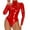 #2 Red, variant on YOTMKGDO Plus Size Lingerie, Ladies Plus Size High Elastic Bright Leather Pu Bright Oil Bright Leather Nightclub Zipper Long Sleeve Tights Erotic (#1 Black, L)