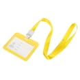 thumbnail image 3 of Uxcell 10.2x8cm Horizontal Clear Window ABS ID Badge Holder with Lanyard Yellow, 3 of 6