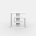 thumbnail image 3 of Ada Home Decor Furniture White 2 Tier Stacy Modern Side Table, 3 of 5