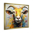 thumbnail image 2 of Designart "Pop Art Portrait of a Goat in Yellow" Animals Framed Wall Art Decor - Modern Yellow Goat Entryway Framed Wall Art Print, 2 of 6