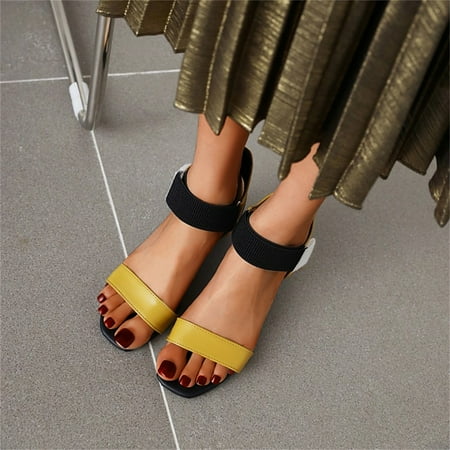 

eczipvz Shoes for Women Women Sandals Wedge Sandals Shoes for Women Elegant Flower Ankle Strap Casual Summer Dressy Flat Shoes