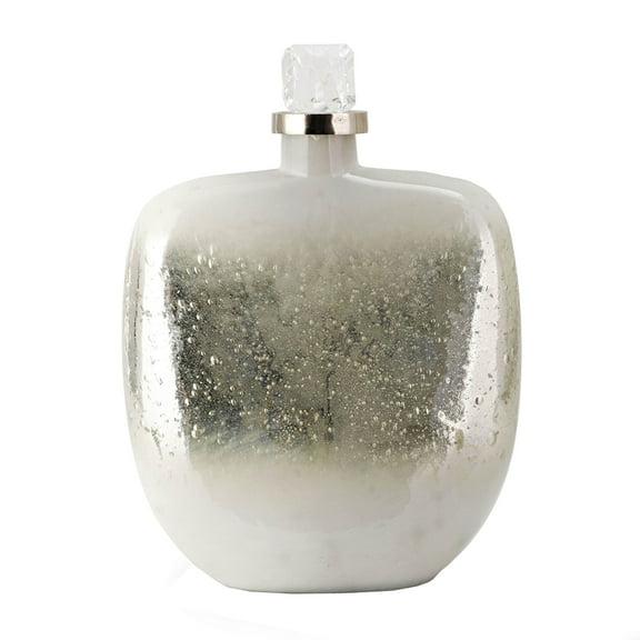 CC Home Furnishings Mouth-Blown Lidded Glass Bottle - 15.5"