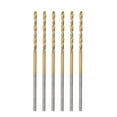 thumbnail image 3 of Uxcell 1.2mm High Speed Steel Straight Shank Twist Drill Bit Fully Ground Titanium Coated 6 Pack, 3 of 5