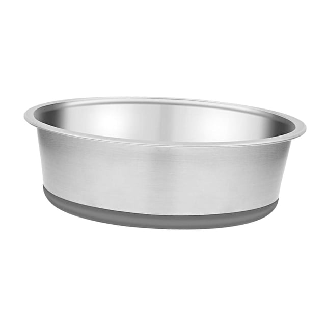 Cuenco para perros de acero inoxidable, cuenco para mascotas, cuenco para perros, base de silicona antiasfixia multiusos, antitraga, para tienda de ma 22cm