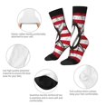 thumbnail image 3 of Cauagu Vintage Baseball American Flag Print Crew Socks for Women and Men,Adult Athletic Running Socks 1-Pair Sports Socks Work Gear Socks with Moisture Wicking, 3 of 6