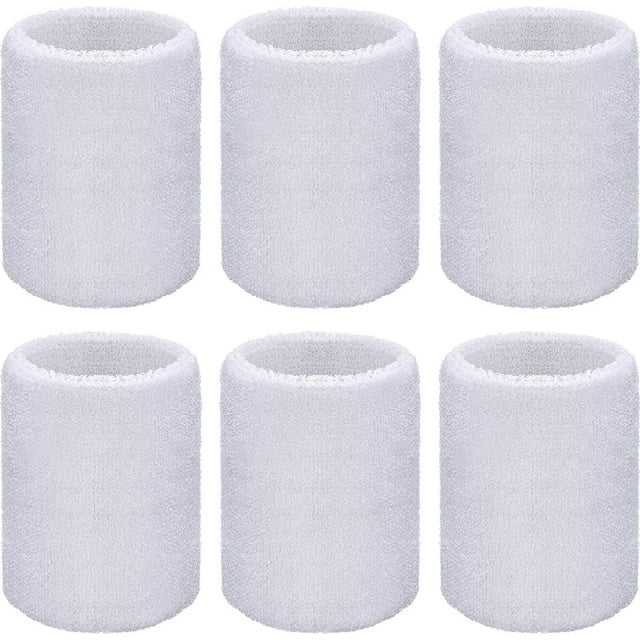 6 Pack Sport Wristbands Absorbent Sweatbands for Football Basketball