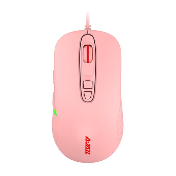 Cateissary Ratón para juegos con cable AJ125, ratón óptico ergonómico de 7 teclas para Hotel en casa con Cable de 1,6 m, 200-10000DPI, diseñado Juegos de teclado y mouse para computadora Rosado